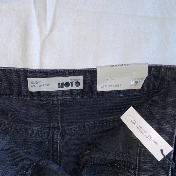 TOPSHOP BLOSSOM EMBROIDERED DENIM SKIRT - Picture 7 of 10